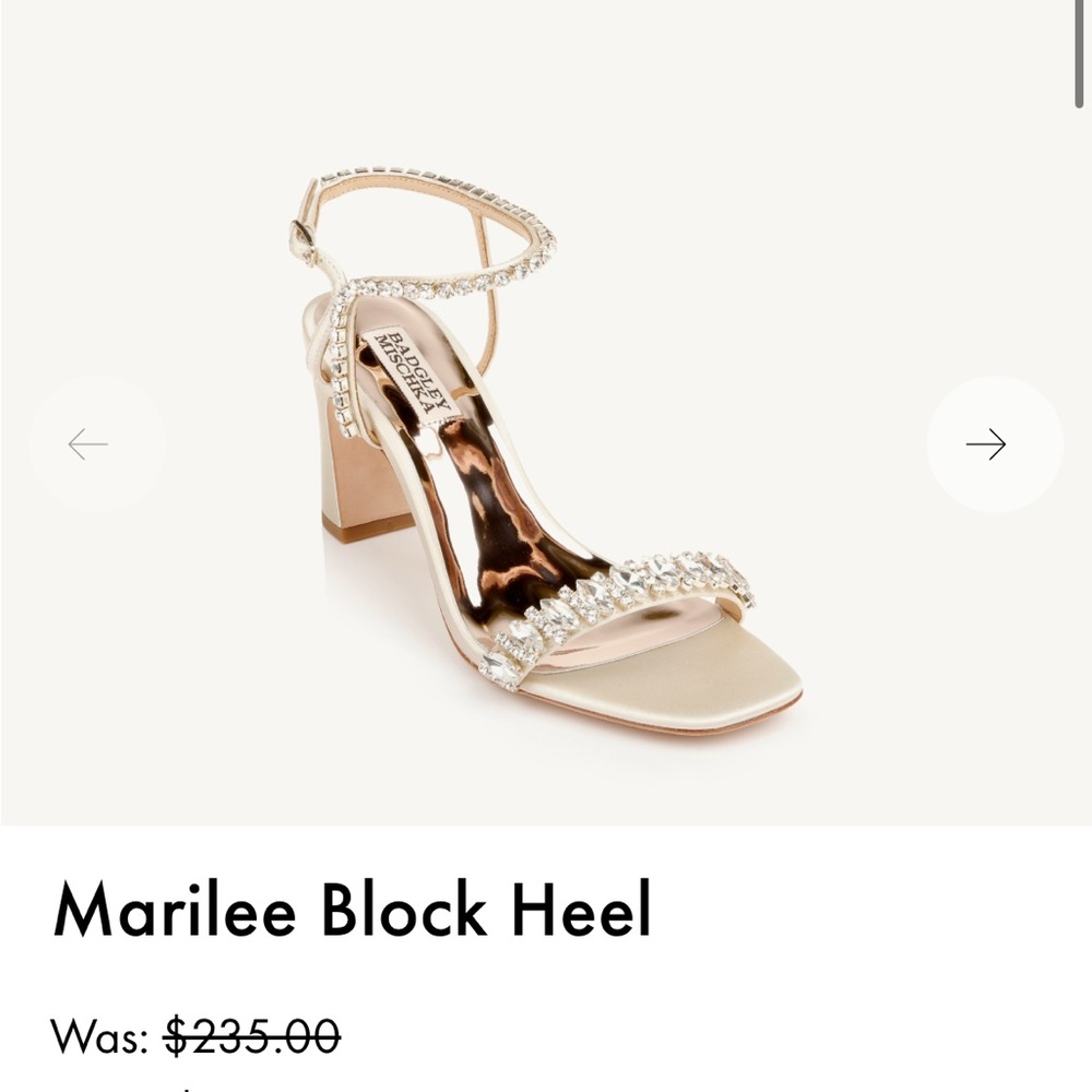 Badgley Mischka Marilee Block Heel 7.5